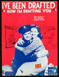 2k646 I'VE BEEN DRAFTED signed movie sheet music '41 by Bob Hope and Dorothy Lamour!