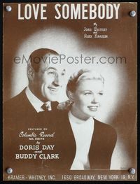 2k662 LOVE SOMEBODY movie sheet music '47 ultra young beautiful Doris Day with Buddy Clark!