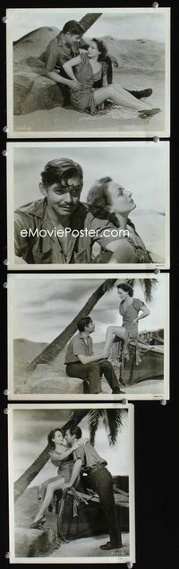 2m404 STRANGE CARGO 4 8x10 stills '40 great two-shot romantic images of Clark Gable & Joan Crawford!