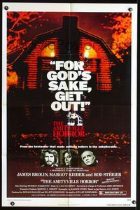 2n354 AMITYVILLE HORROR one-sheet '79 AIP, great image of haunted house, for God's sake get out!