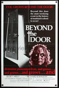 2n391 BEYOND THE DOOR one-sheet '74 demoniac possession lives, the most terrifying event of mankind!