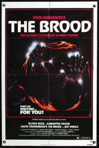 2n415 BROOD one-sheet movie poster '79 David Cronenberg, cool artwork of monster in embryo!
