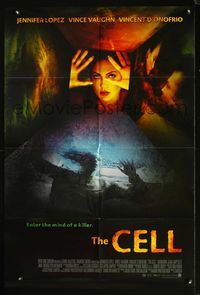 2n427 CELL int'l one-sheet poster '00 Jennifer Lopez enters the mind of a killer, sci-fi fantasy!