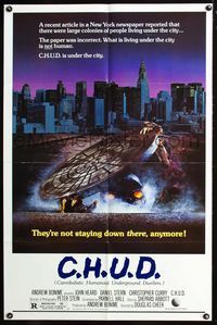 2n435 CHUD one-sheet movie poster '84 cool image of Cannibalistic Humanoid Underground Dwellers!