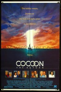 2n441 COCOON THE RETURN one-sheet poster '88 Courtney Cox, Don Ameche, Wilford Brimley, Hume Cronyn