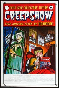 2n466 CREEPSHOW int'l 1sh '82 George Romero, Stephen King, Jack Kamen E.C. Comics cover parody art!