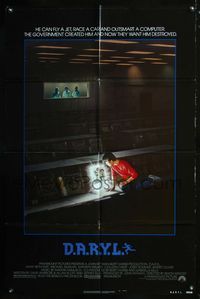 2n484 DARYL one-sheet '85 cool art of government-created android Barret Oliver in laboratory!