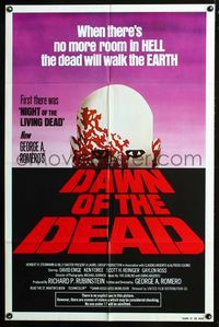 2n488 DAWN OF THE DEAD one-sheet '79 George Romero, there's no more room in HELL for the dead!
