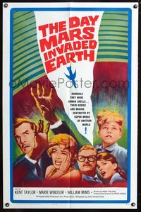 2n489 DAY MARS INVADED EARTH 1sheet '63 their bodies & brains were destroyed by alien super-minds!