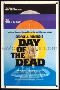 2n492 DAY OF THE DEAD one-sheet poster '85 George Romero's Night of the Living Dead horror sequel!