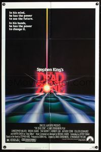 2n499 DEAD ZONE one-sheet '83 David Cronenberg, Stephen King, he has the power to see the future!