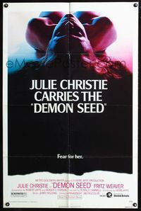 2n506 DEMON SEED one-sheet poster '77 super close up of sexy naked Julie Christie, sci-fi horror!