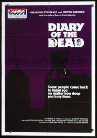 2n512 DIARY OF THE DEAD video 1sh '76 some come back to haunt you no matter how deep you bury them!