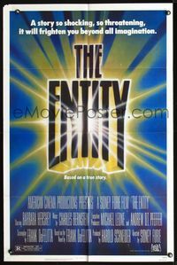 2n540 ENTITY one-sheet '83 so shocking, so threatening, it will frighten you beyond all imagination!