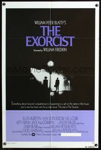 2n545 EXORCIST 1sheet '74 William Friedkin, Max Von Sydow, horror classic from William Peter Blatty!