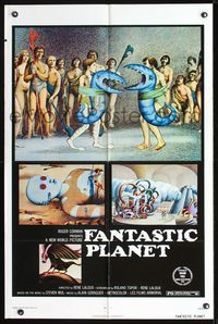 2n548 FANTASTIC PLANET one-sheet movie poster '73 wacky sci-fi cartoon, wild artwork image!