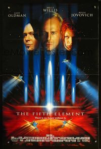 2n552 FIFTH ELEMENT DS 1sh '97 Bruce Willis, Milla Jovovich, Oldman, directed by Luc Besson!