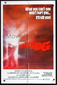 2n565 FOG one-sheet poster '80 John Carpenter, what you can't see won't hurt you, it'll kill you!
