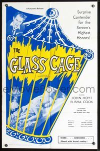 2n603 GLASS CAGE one-sheet poster '63 filmed with brutal reality, a shattering emotional experience!