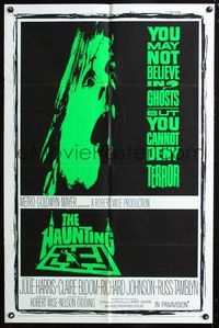 2n628 HAUNTING one-sheet movie poster '63 you may not believe in ghosts but you cannot deny terror!