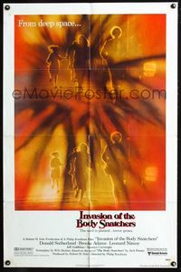 2n665 INVASION OF THE BODY SNATCHERS one-sheet '78 Donald Sutherland, Philip Kaufman classic sci-fi!