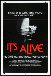 2n671 IT'S ALIVE one-sheet poster R76 Larry Cohen, creepy image of baby hand reaching from carriage!
