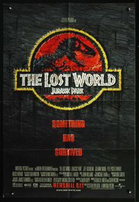 2n683 JURASSIC PARK 2 DS advance one-sheet movie poster '96 The Lost World, something has survived!