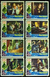 2n270 BLACK SABBATH 8 movie lobby cards '64 Boris Karloff in Mario Bava's I Tre volti Della Paura!