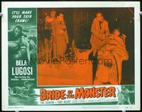 2n094 BRIDE OF THE MONSTER LC #2 '56 Ed Wood, great image of Bela Lugosi & Tor Johnson in lab!
