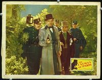 2n095 CATMAN OF PARIS movie lobby card '46 Gino Corrado, Gerald Mohr, & Fritz Feld hunt the killer!