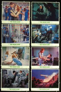 2n281 GREEN SLIME 8 LCs '69 classic cheesy sci-fi movie, scenes of wacky monster & Luciana Paluzzi!