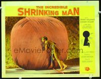 2n149 INCREDIBLE SHRINKING MAN LC #7 '57 great fx close up of tiny man with nail by yarn ball!