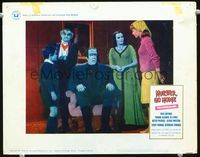 2n185 MUNSTER GO HOME lobby card #1 '66 best portrait of Fred Gwynn & entire wacky monster family!
