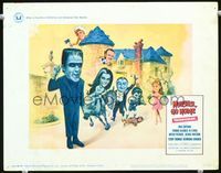 2n187 MUNSTER GO HOME lobby card #7 '66 great artwork of entire family including pretty Marilyn!