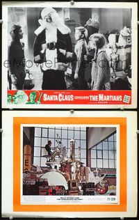 2n224 SANTA CLAUS CONQUERS THE MARTIANS lobby card'64 great image of young Pia Zadora with St. Nick!