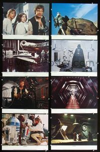2n294 STAR WARS 8 deluxe 11x14 stills '77 George Lucas, classic scenes, has 770021 NSS numbers!