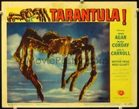 2n234 TARANTULA lobby card #7 '55 great photographic close up of giant spider monster in the sky!