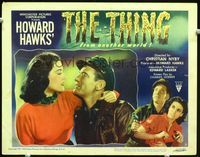 2n238 THING LC #3 '51 Howard Hawks classic, great close up of Kenneth Tobey & Margaret Sheridan!