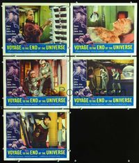 2n314 VOYAGE TO THE END OF THE UNIVERSE 5 LCs '64 Ikarie XB 1, cool outer space sci-fi images!