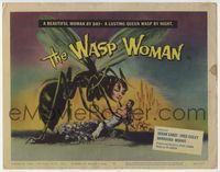 2n042 WASP WOMAN movie title lobby card '59 classic artwork of Roger Corman's lusting insect queen!