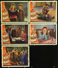 2n315 WEIRD WOMAN 5 lobby cards '44 cool images of Lon Chaney Jr., Anne Gwynne & Evelyn Ankers!