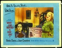 2n256 WHAT EVER HAPPENED TO BABY JANE? signed LC #1 '62 by Bette Davis, laughing at Joan Crawford!