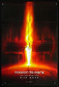 2n731 MISSION TO MARS DS teaser one-sheet '00 Brian De Palma, Gary Sinise, Tim Robbins, Don Cheadle