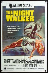 2n753 NIGHT WALKER one-sheet poster '65 will it drive you to dream things you're ashamed to admit?