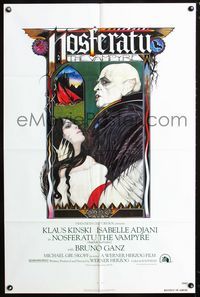 2n758 NOSFERATU THE VAMPYRE 1sh '79 Nosferatu: Phantom der Nacht, Herzog, Palladini art of Kinski!