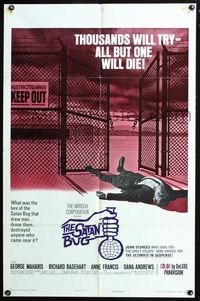 2n816 SATAN BUG one-sheet '65 John Sturges, James Clavell, thousands will die, all but one will die!