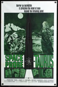 2n847 SPACE PROBE - TAURUS one-sheet poster '65 horror so incredible it stretches the mind of man!