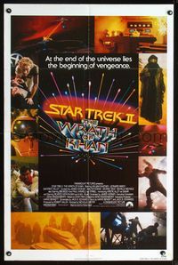 2n855 STAR TREK II one-sheet movie poster '82 The Wrath of Khan, Leonard Nimoy, William Shatner