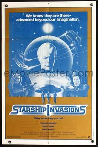 2n863 STARSHIP INVASIONS one-sheet poster '77 wacky aliens who are advanced beyond our imagination!