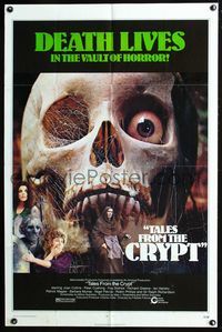 2n873 TALES FROM THE CRYPT 1sh '72 Peter Cushing, Joan Collins, from E.C. comics, cool skull image!
